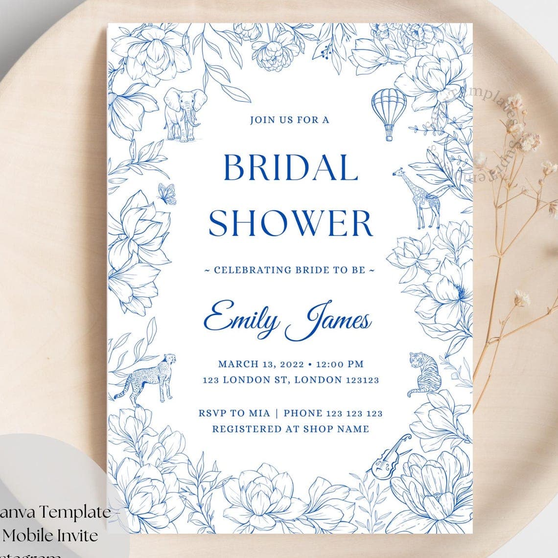 Elegant Safari Bridal Shower