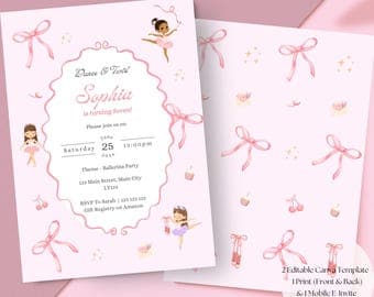 Ballerina Birthday Invitation